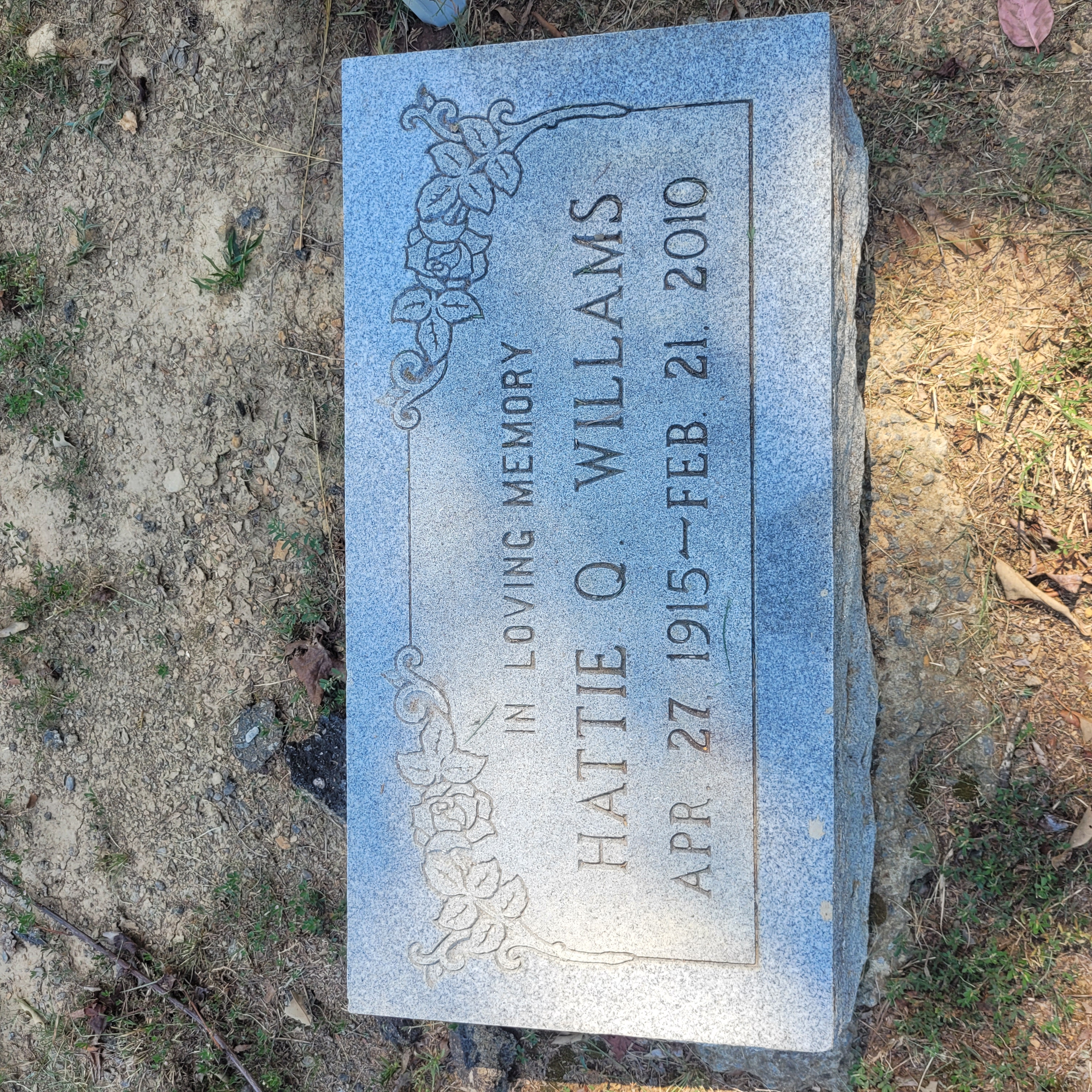 Headstone of Hattie Q. Williams