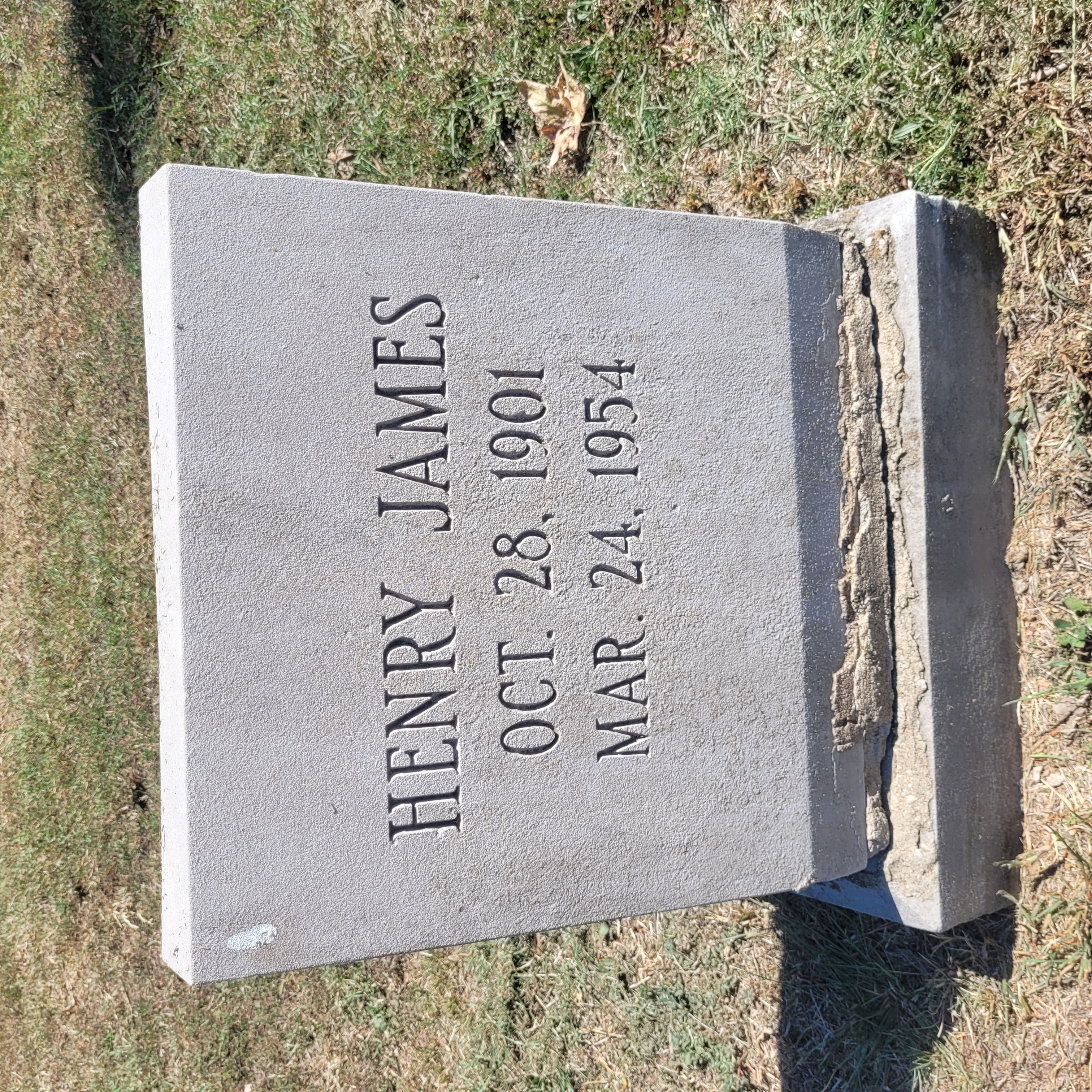 Headstone of Henry James