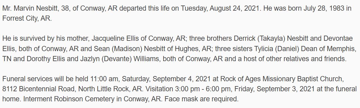 Obituary page 1