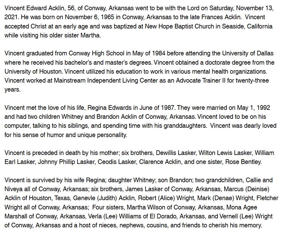 Obituary page 1